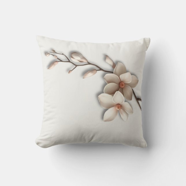 Almofada  Magnolia Flower Minimalist Zen (Frente)