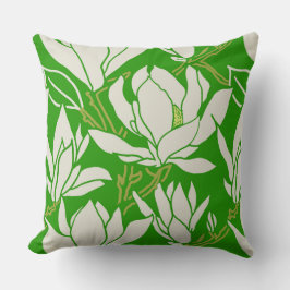 Almofada Magnolia graphic in kelly green pattern