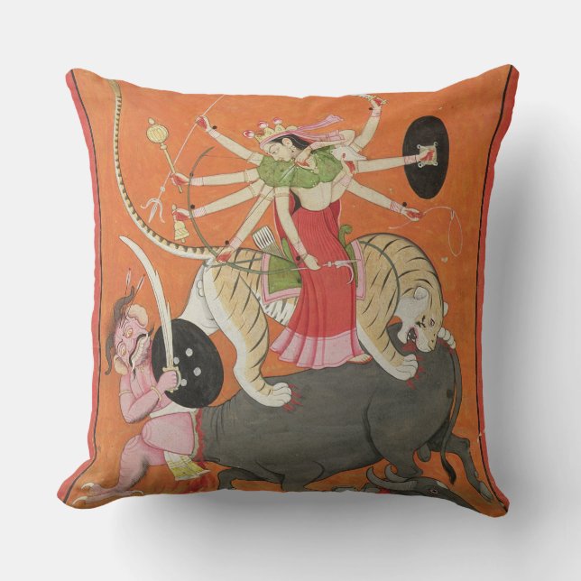 Almofada "Mahishasuramardini", 'do Devimahatmya das mães (Frente)