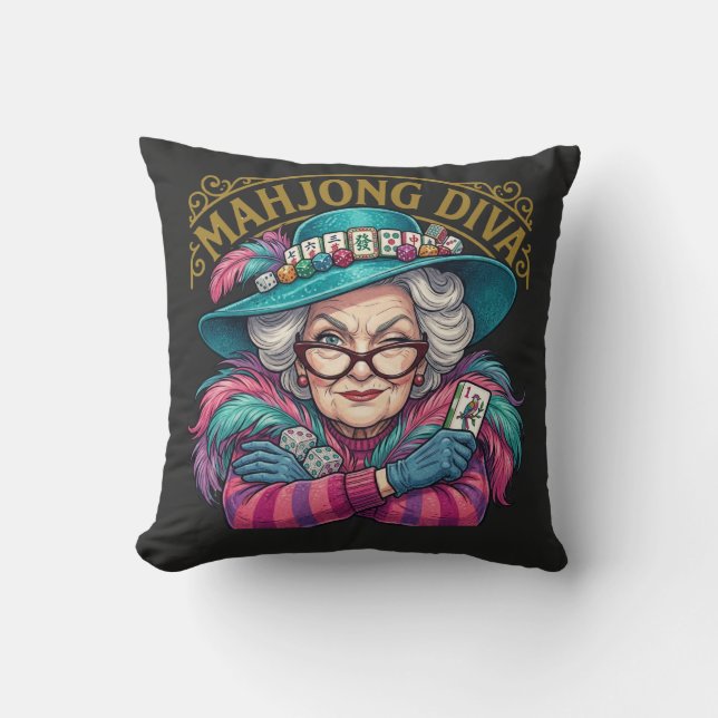 Almofada Mahjong Diva Funny Women's (Frente)