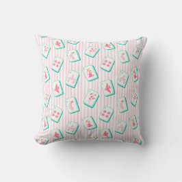 Almofada Mahjong Pastel Listrado Rosa