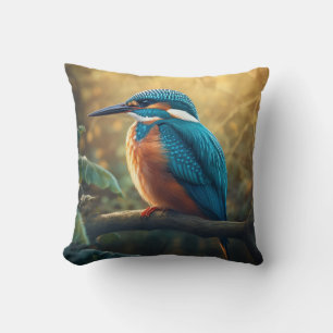 Almofada Maiestoso Kingfisher: Arte Vibrante Da Natureza