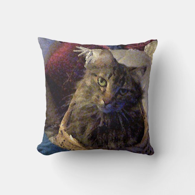 Almofada Maine Coon Tabby Cat (Frente)