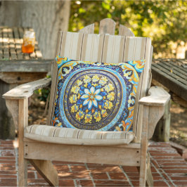 Almofada Maiolica espanhola italiana medieval