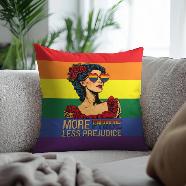 Almofada Mais Orgulho Menos Preconceito Mês do Orgulho LGBT (Criador carregado)