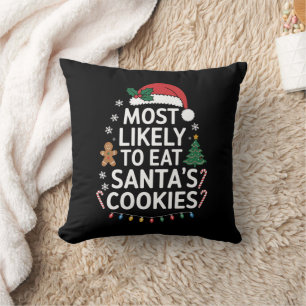 Almofada Mais Propenso a Comer os Biscoitos do Papai Noel N