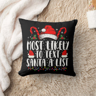 Almofada Mais Propenso a Enviar Mensagem para o Papai Noel 
