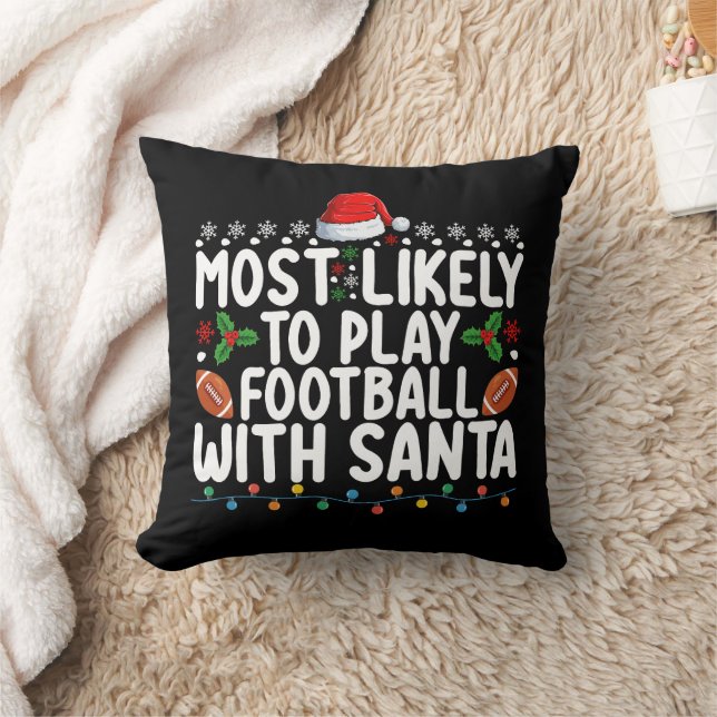 Almofada Mais Propenso a Jogar Futebol com o Natal do Papai (Cobertor)