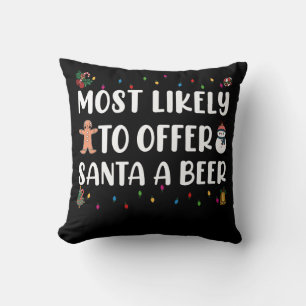 Almofada Mais Propenso a Oferecer uma Cerveja ao Papai Noel