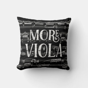 Almofada Mais quadro da viola - música branca preta