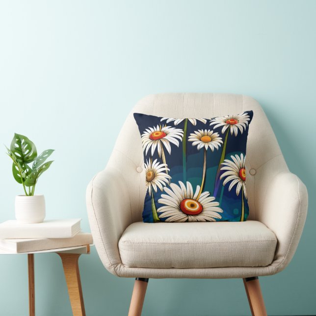 Almofada Mais Visitas: Divertimento Floral e Alegria (Cadeira)