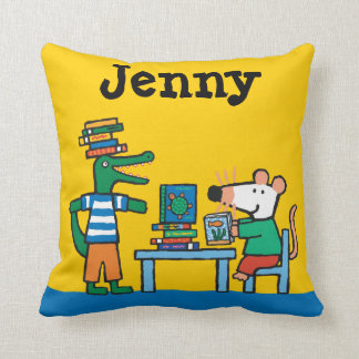 Almofada Maisy e os amigos apreciam a biblioteca