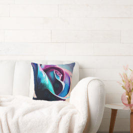 Almofada Majestade da Meia-Noite: A Beleza Escura dos Rosas