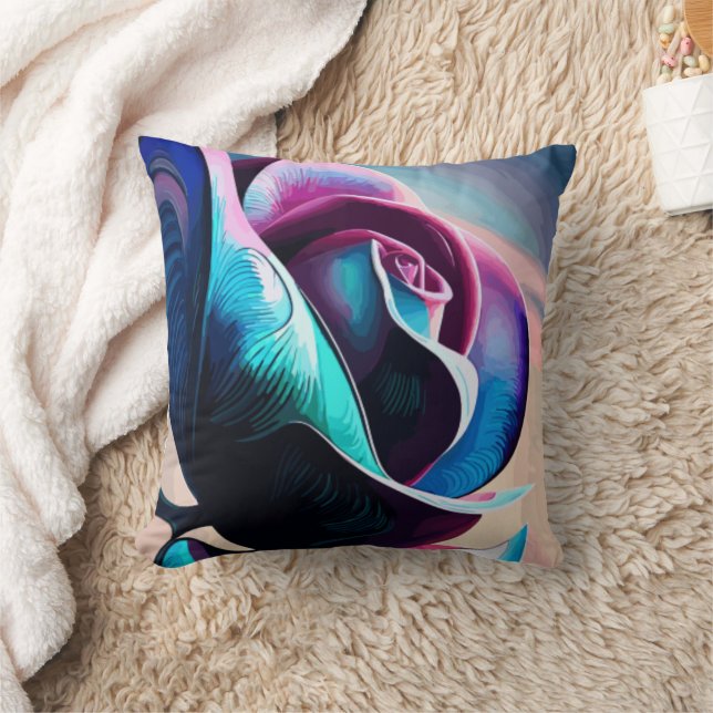 Almofada Majestade da Meia-Noite: A Beleza Escura dos Rosas (Cobertor)