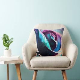 Almofada Majestade da Meia-Noite: A Beleza Escura dos Rosas