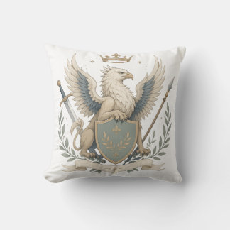 Almofada Majestoso Brasão Heráldico da Garça