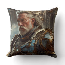 Majestoso Rei Cushion Com Armadura Regal Steampunk