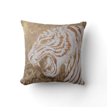Majestoso Travesseiro de Lançar Tigre Branco – Lu