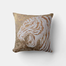 Almofada Majestoso Travesseiro de Lançar Tigre Branco – Lu