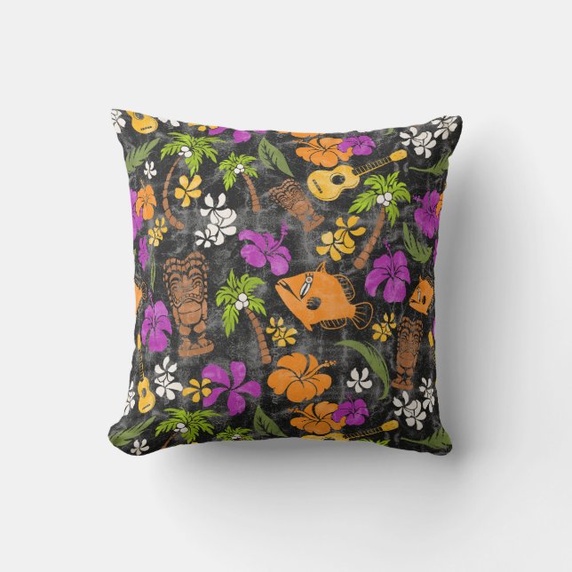 Almofada Makapuu Beach Hawaiian Batik - Violet (Frente)