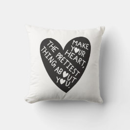 Almofada Make your Heart Pretiest thing about you