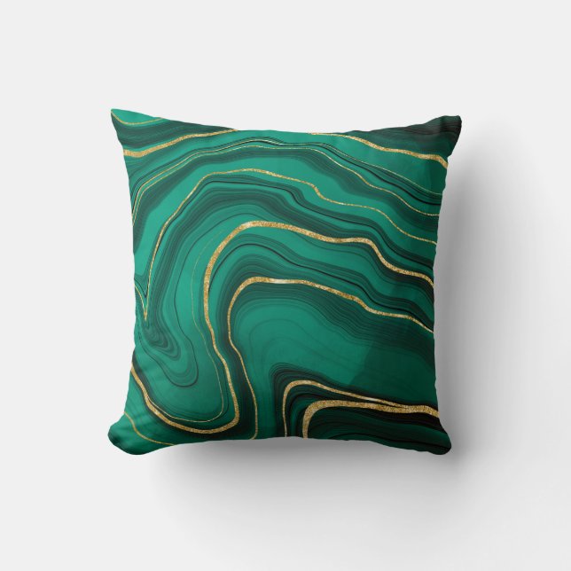Almofada Malachite marble art (Frente)