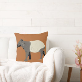 Almofada Malayan Tapir Animal Graphic Cinnamon Orange