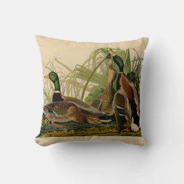 Almofada Mallard Duck - Pincel de Ave Audubon