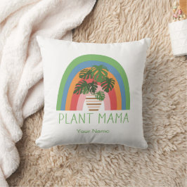 Almofada Mama das Plantas Jardim Boho Arco-Íris Folhas de M