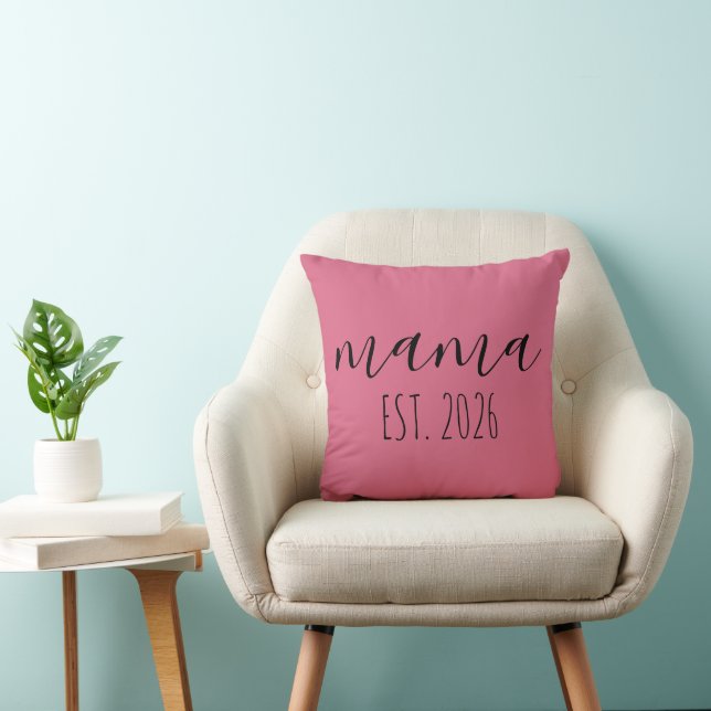 Almofada Mama Est. 2026 Mom To Be Minimalist Personalized  (Cadeira)