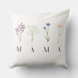 Almofada Mama Floral Pastel Botanical Mother's Day Gift