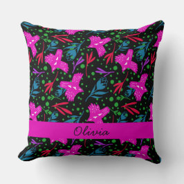 Almofada Mama illustration boho print birds and flowers