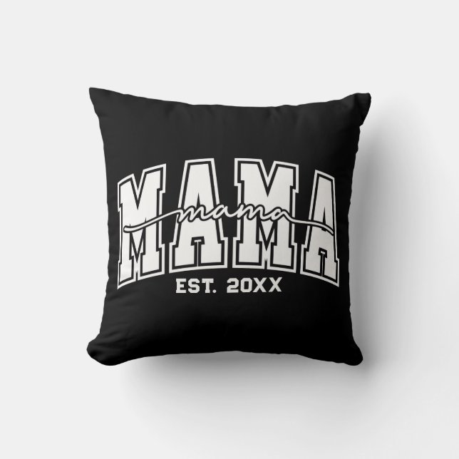 Almofada Mama Personalizada Ano de Fundação Mãe Estabelecid (Frente)