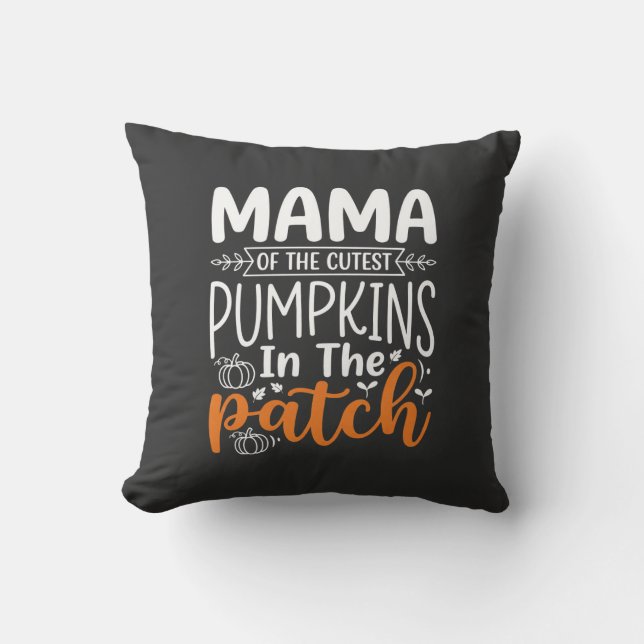 Almofada Mama Pumpkins Patch Design de Halloween_1 (Frente)