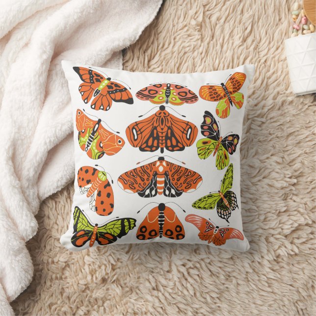 Almofada Mama Verde Laranja e Borboleta (Cobertor)
