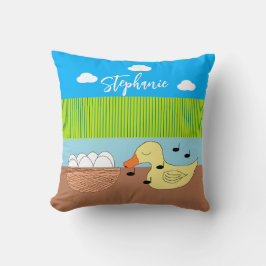 Almofada Mamãe Duck Cantando Em Seus Ovos