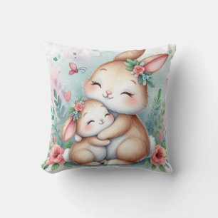 Almofada Mamãe e Bebê Coelho