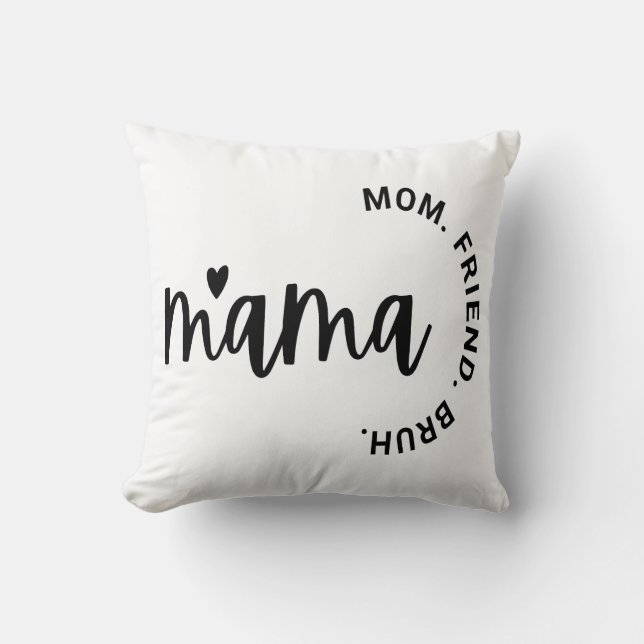 Almofada Mamãe, Esposa Mãe Amiga, Dia das Mães, Presente Pa (Frente)