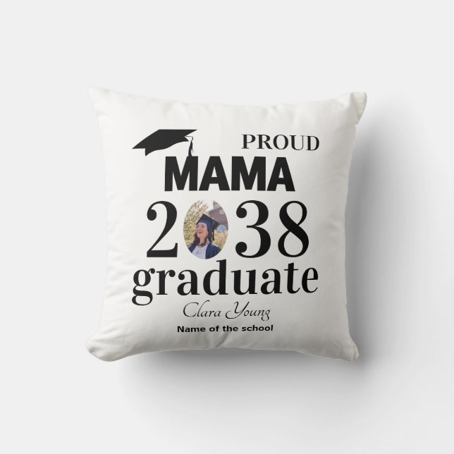 Almofada Mamãe orgulhosa graduação personalizada (Frente)