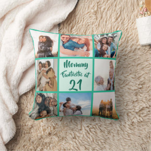 Almofada Mamãe personalizada fantástica na foto de 21 anos