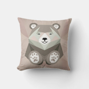 Almofada Mamãe Urso Geométrica Moderna