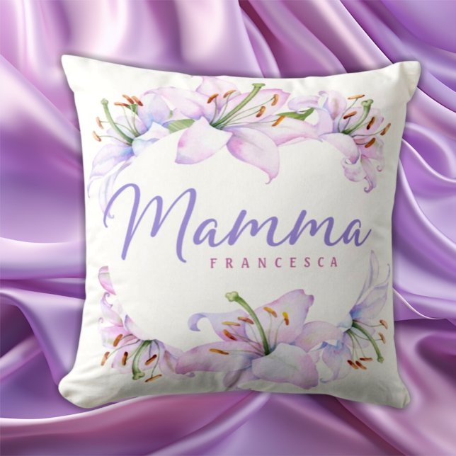 Almofada Mamma Lily - Presente Mãe Personalizado (Criador carregado)