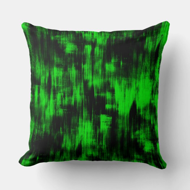 Almofada Manchas cravadas em verde-cinzento e escuro forte (Frente)