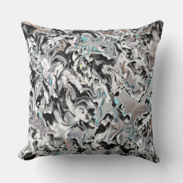 Almofada Manchas crômicas com gradiente ou fumaça, Pretas p