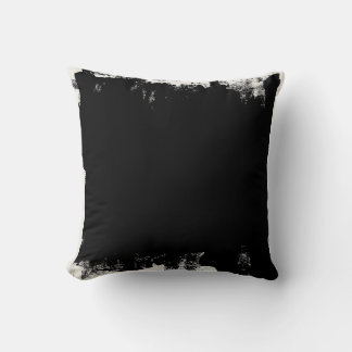 Almofada Manchas De Pintura Abstrata Preto E Branco
