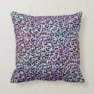 Almofada *~* Manchas negras Leopard Rainbow Animal Print