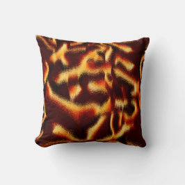 Almofada Manchas vermelhas amarelas parecem imperfeições em