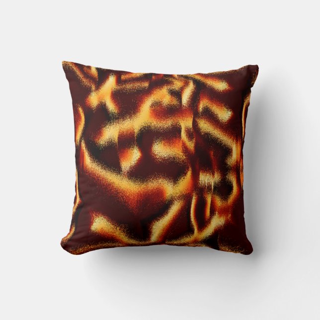 Almofada Manchas vermelhas amarelas parecem imperfeições em (Frente)