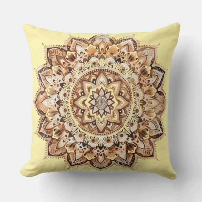 Almofada 🕉️ Mandala Bohème Chic (Frente)