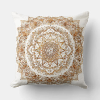 Almofada Mandala boho chic doré pour déco zen ✨